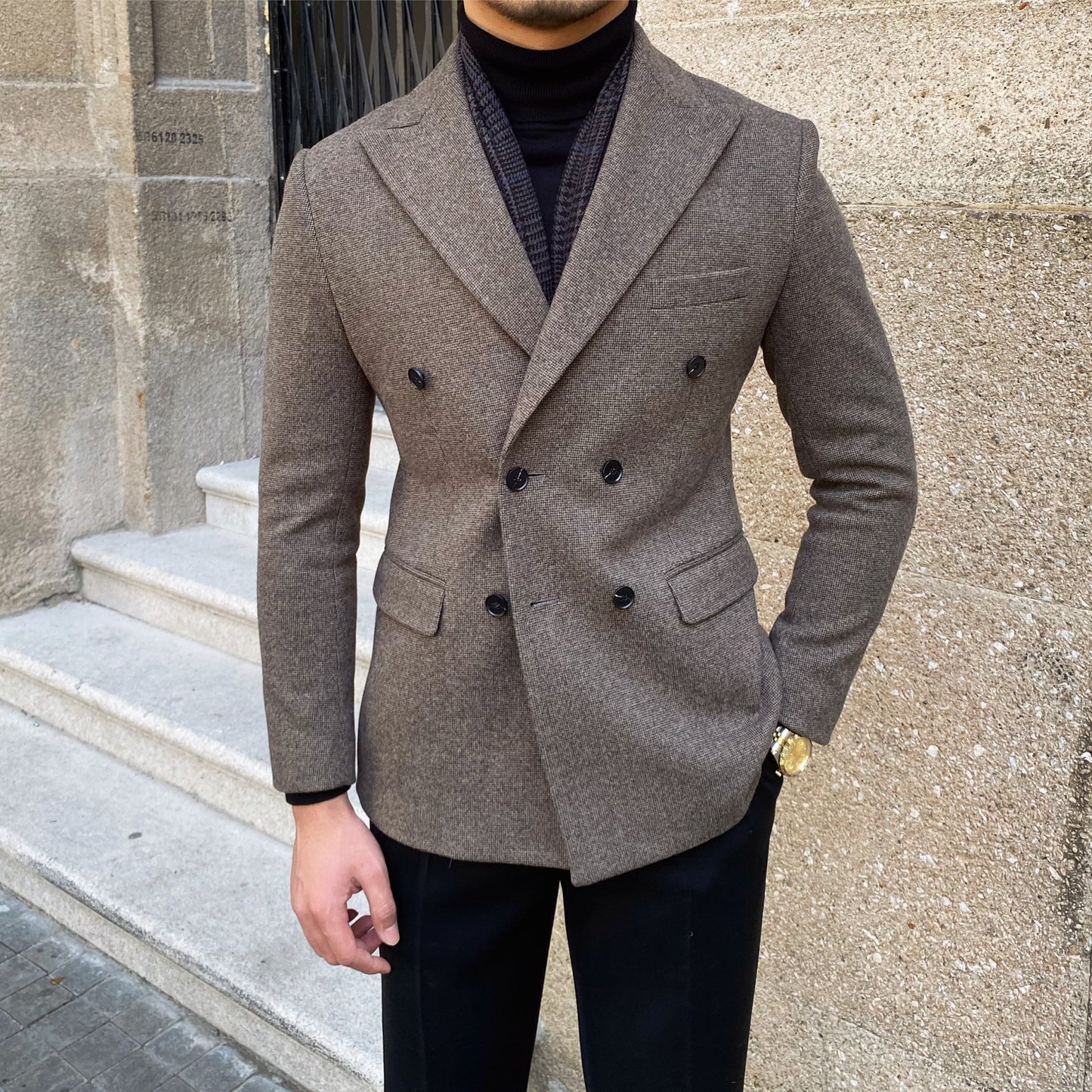 Woolen Warm Double Breasted Suit