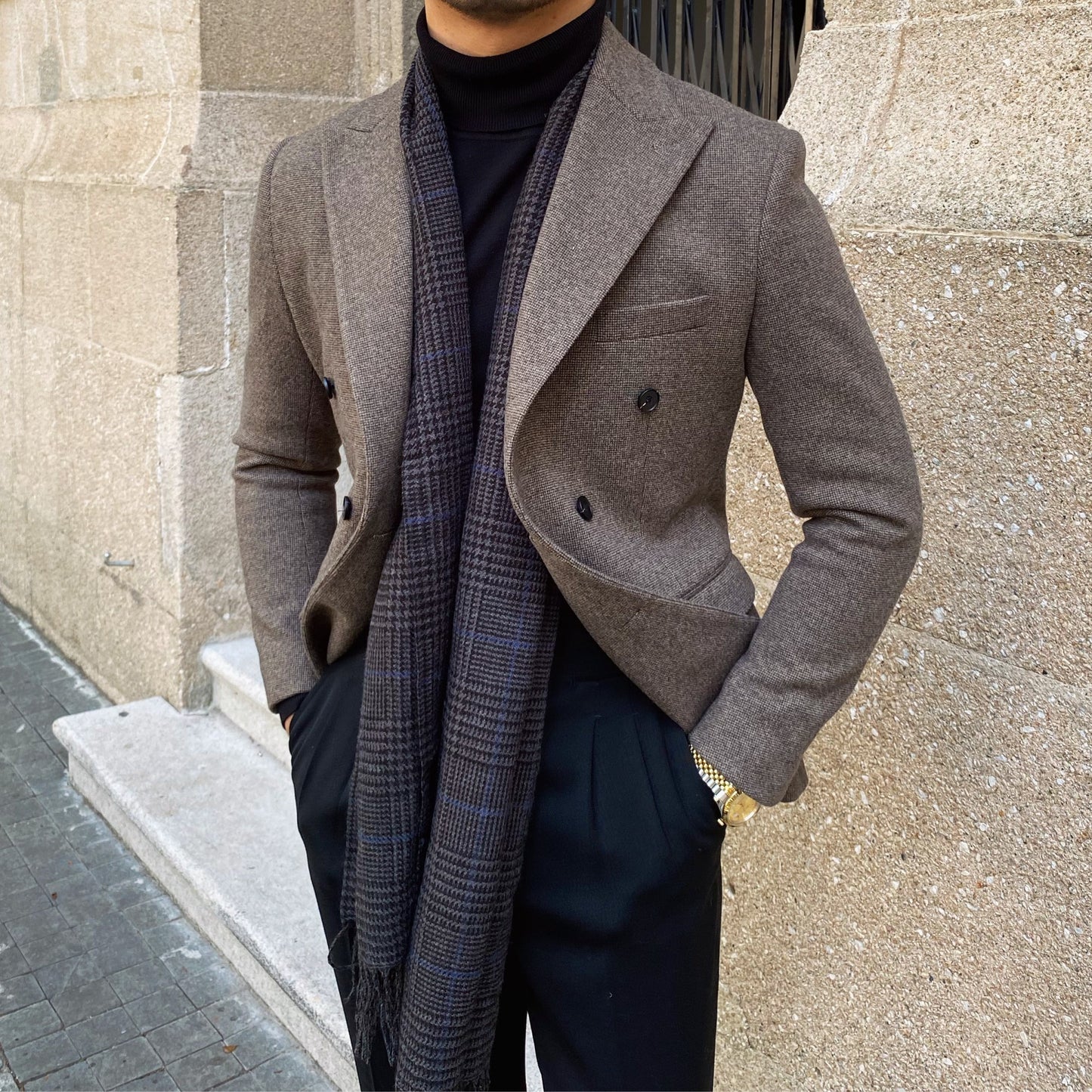 Woolen Warm Double Breasted Suit